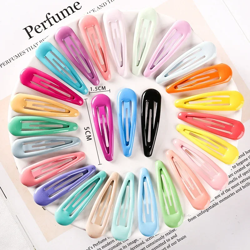 20/30Pcs New Girls Cute Colorful Waterdrop Shape Hairpins Sweet Hair Clips Kids Barrettes Slid Clip Fashion Hair Accessories