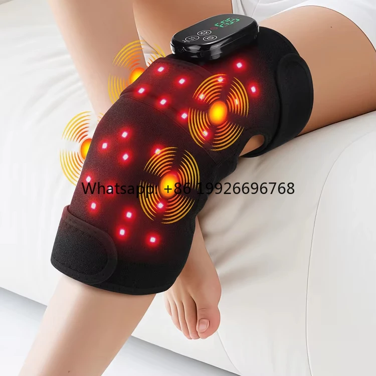 

Большой перезаряжаемый массажер для колена, обновленный со светодиодом 660 нм и 850 нм, красный свет, наколенник с подогревом, наплечник, налокотник
