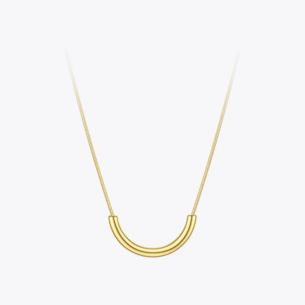 ENFASHION Cute Smile Choker Necklaces For Women Gold Color Curved Simple Pendant Necklace 2020 Fashion Jewelry Collares P203132