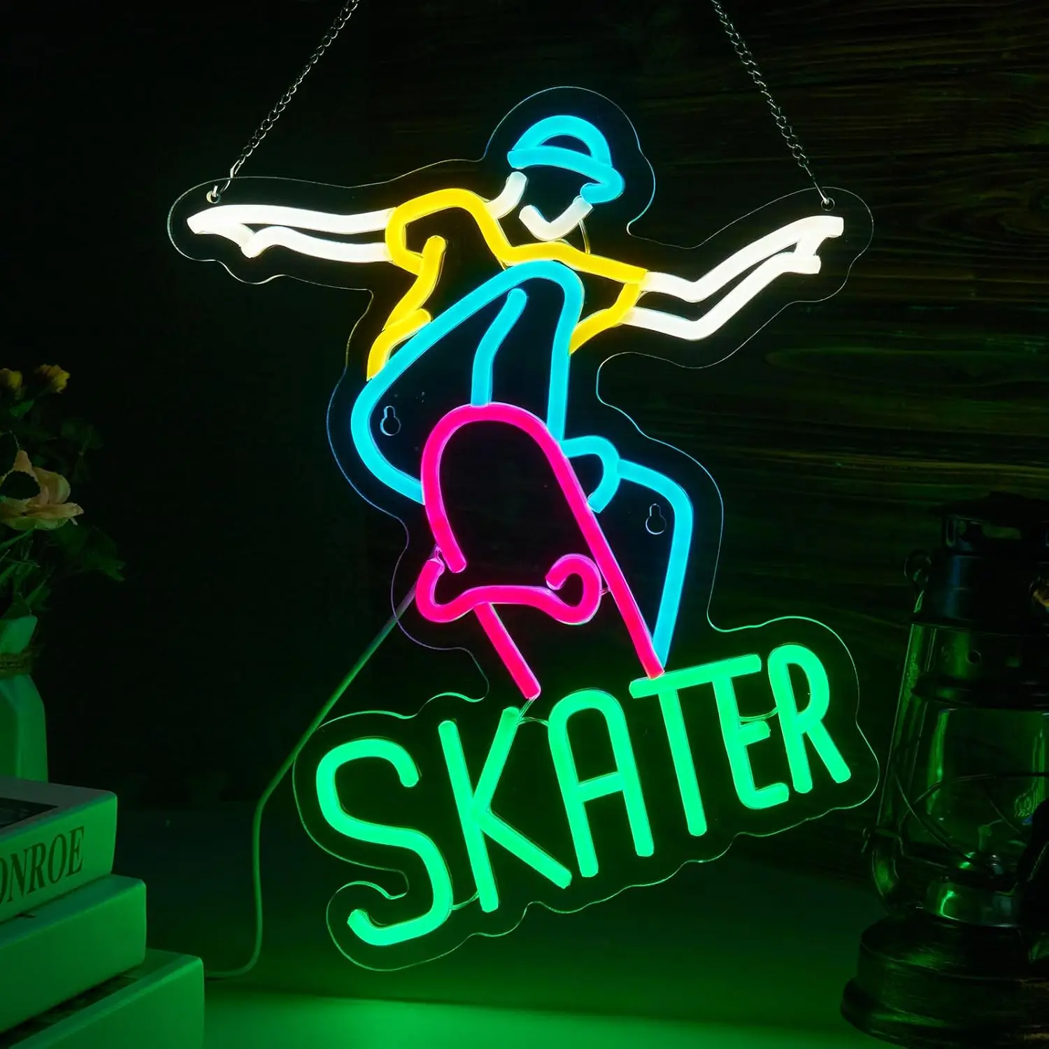 

Skater Neon Sign USB Dimmable Neon Light for Skater Club Room Bedroom Home Party Bar Modern Decoration Birthday Gift LED Light