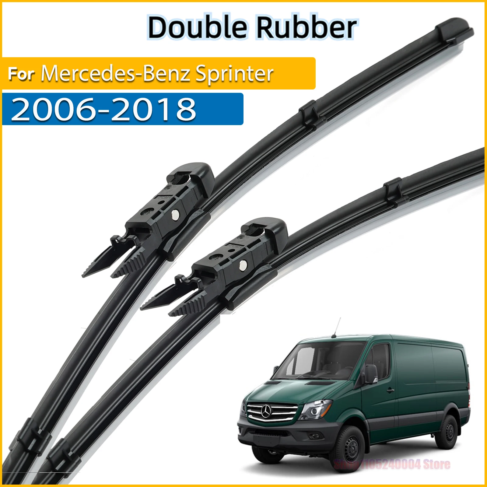 Front Wiper Blades For Mercedes-Benz Sprinter NCV3 2007 - 2018 Windshield Windscreen Window Rain Brushes 26"+24"