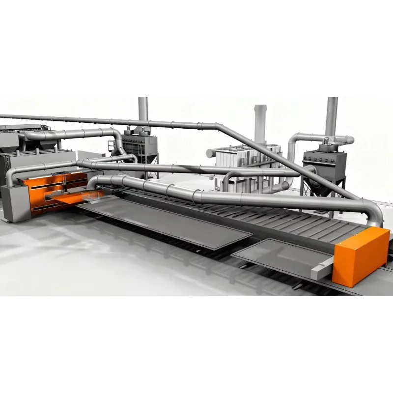 Continuous Shot Blasting Machine ConveyorType Industrial Equipment for Plates Profiles Surface Treatment for Industrial Cleaning
