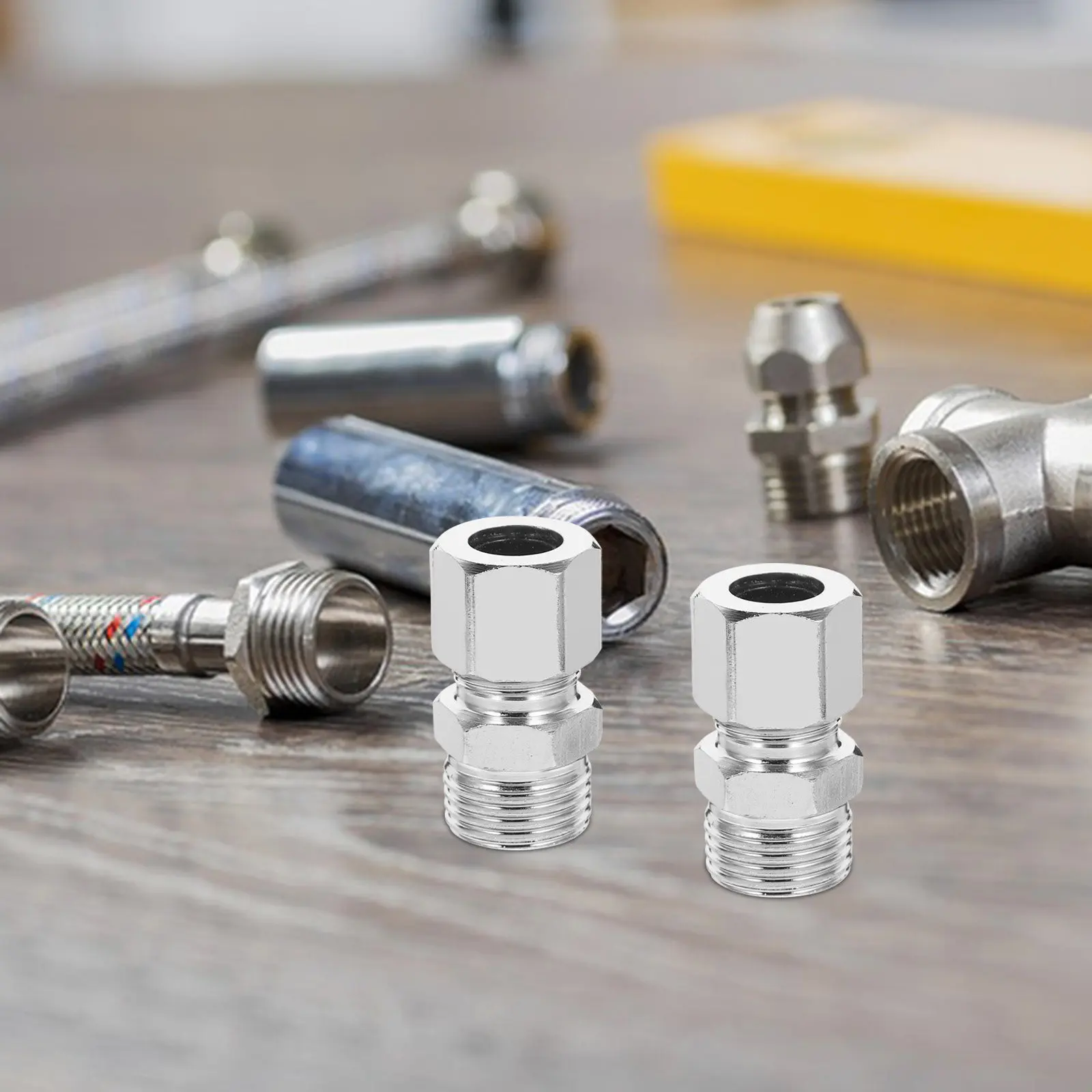 10Pcs Stainless Steel Compression Fittings G1 2 Male Pipe Thread Adapter Conversion Joint Quick Install High Pressure Connector