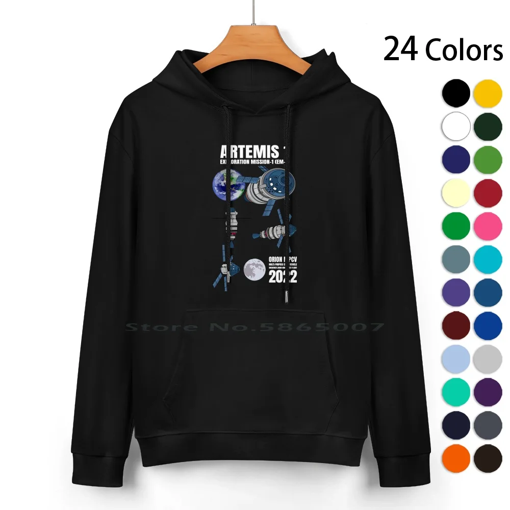 

Artemis 1 Moon Exploration Mission 1 2022 Gift Pure Cotton Hoodie Sweater 24 Colors Artemis 1 Moon Mission 2022 Moon