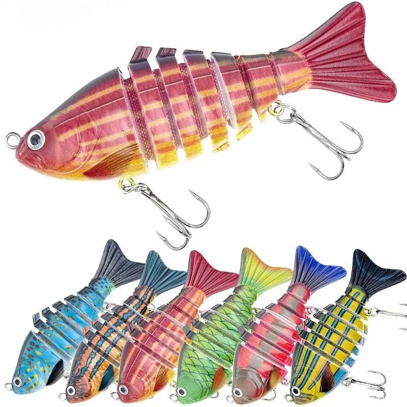 

3pcs 16g10cm 7-segement Section Fish Swimbait Pike Wobblers Crankbait Fishing Lure Multi Jointed Hard Bait Artificial Bait