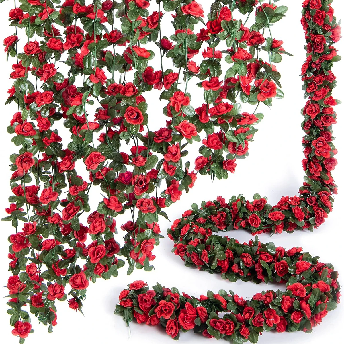 1PC 250cm Artificial Flowers Plants Roses Christmas Garland Wedding Home Room outdoor wall Decorations Garden Colorful Products