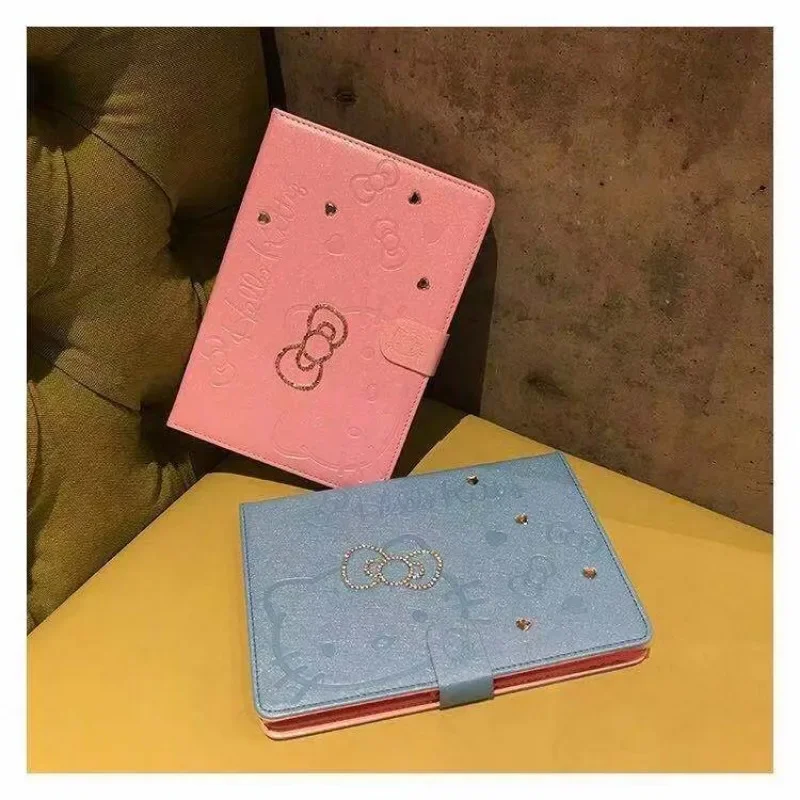 Kawaii Hello Kitty Protective Shell MINISO Anime for IPad Pro 11 Mini 4 5 6 2019 2020 10.2 Cartoon PU Leather Smart Cover New