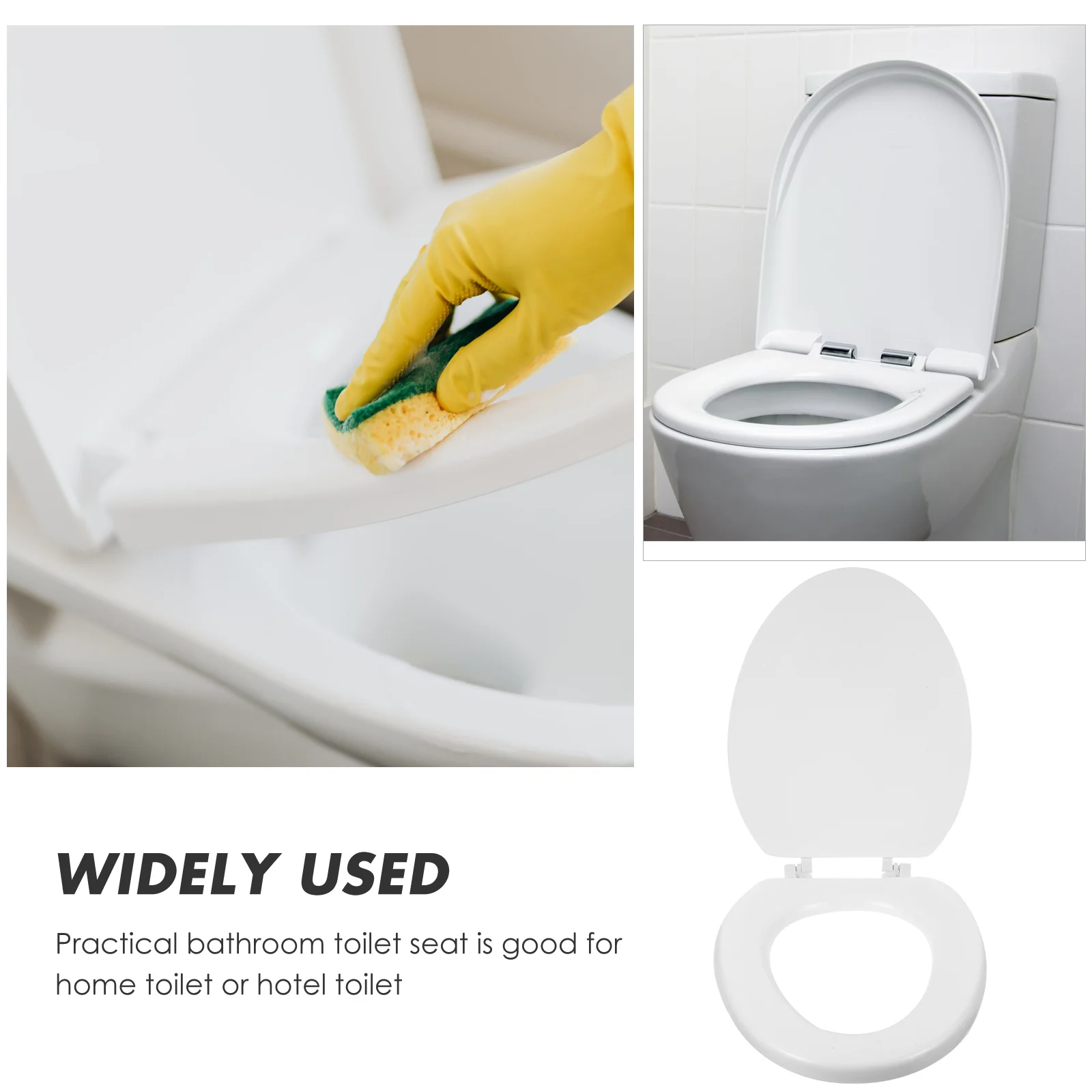 

Eva Universal Soft Toilet Seat Cover Bathroom Replacement Slow Close Silent Toilet Seat for Home and Hotel Bathroom