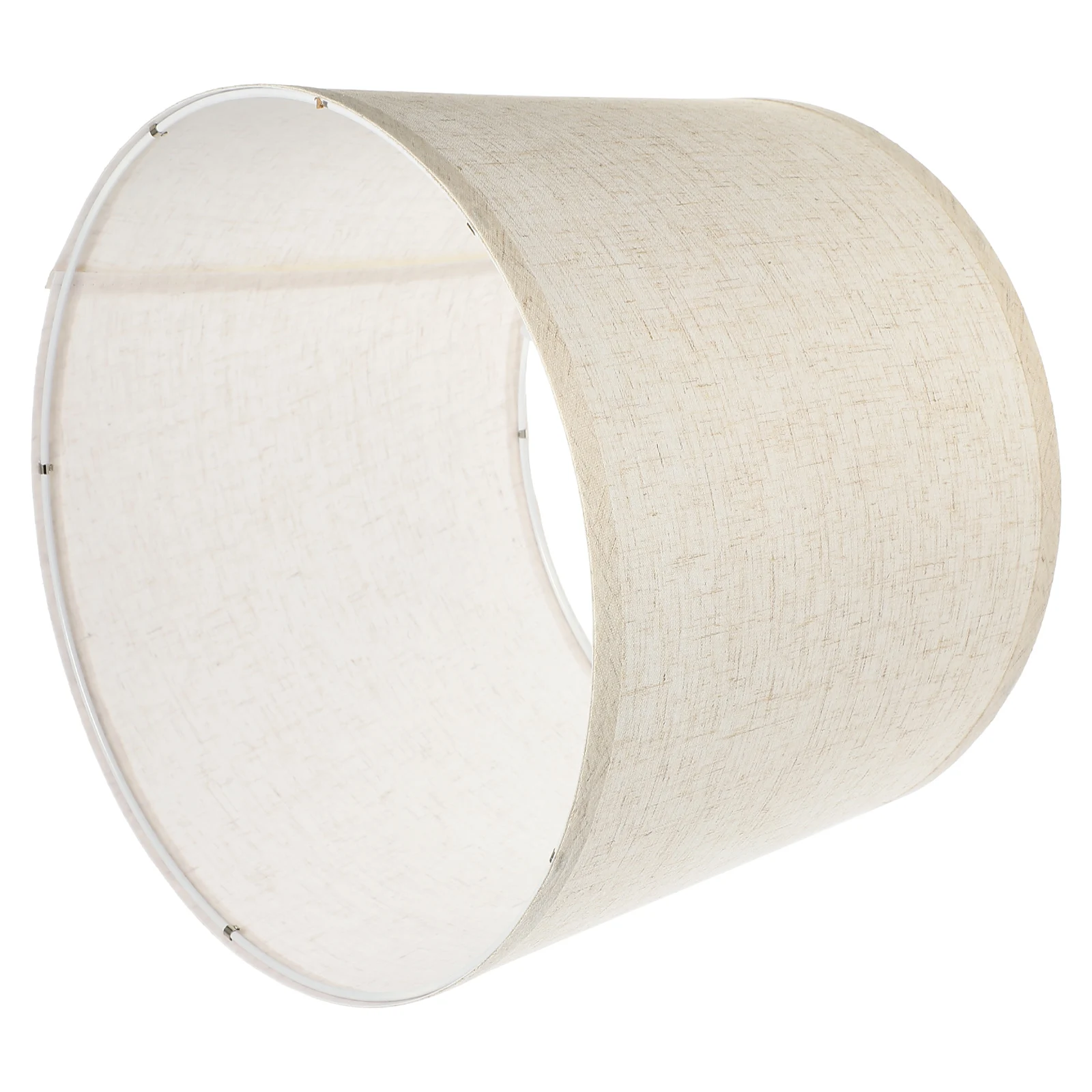 

Linen Round Lampshade Manganese Steel Buckle for Living Room Bedroom Ch Floor Lamp Shades Replacement Cloth Cover Home