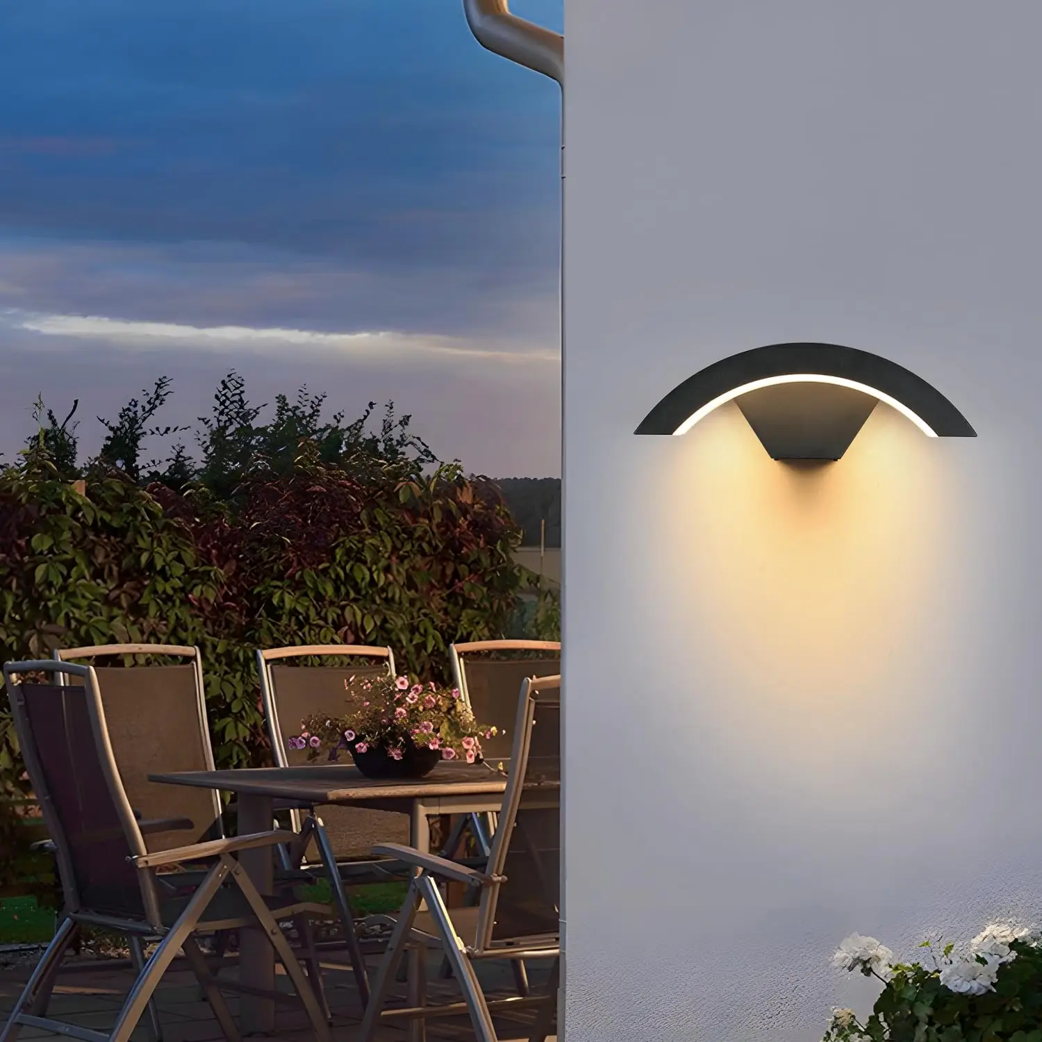 24W LED Wall Sconces Modern Outdoor,Warm White 3000K LED Wall Lamp,Waterproof IP65,Aluminum Exterior Wall Light for Terrace