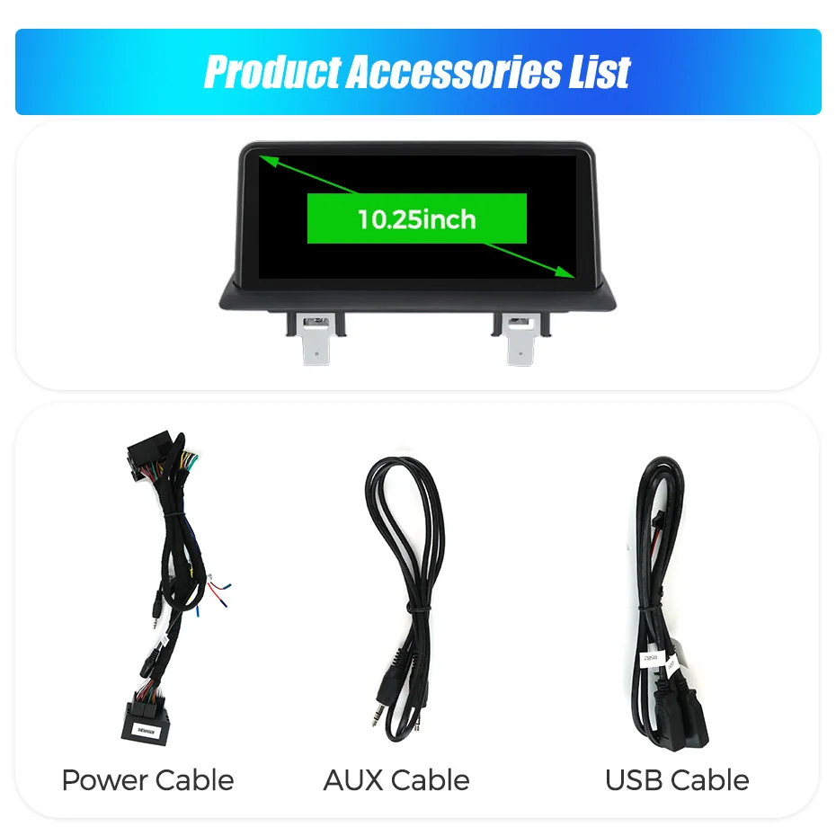 MEKEDE EU-Lager für BMW 1er E87 2004-2011 Android Autoradio 10,25 Zoll QLED Touchscreen Kabelloses CarPlay Android Auto GPS-Navigation Multimedia-Player Vollbildschirm 1920*720 Linux-System AHD 1080P