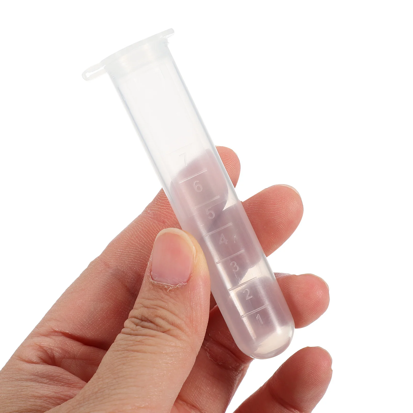 

50pcs Small With Lid Plastic Mini Sample Vials Portable Liquid Storage Mini Tiny Bottles Vials Clear Reusable 10Ml