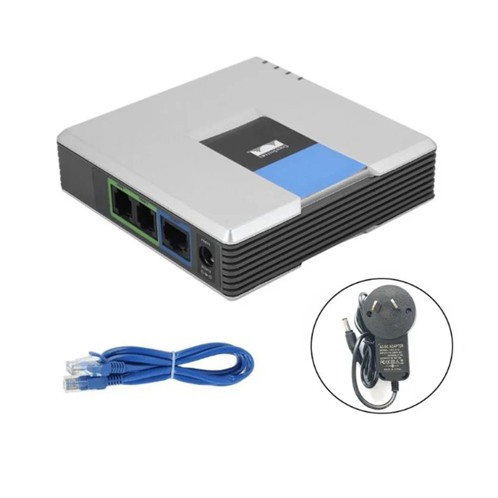 Unlocked Linksys PAP2T VoIP Phone Voice Adapter SIP VoIP Internet Phone Adapter 2 FXS Ports EU Plug