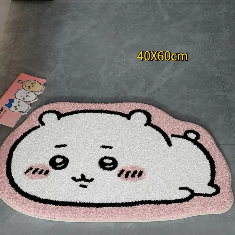HOT! Chiikawa Cartoon Niedlicher Teppich Anime Hachiware Usagi Plüsch-Bodenmatte Badezimmer Rutschfester Teppich Autokissen Weiche Wohnzimmerdekoration – Detail 2