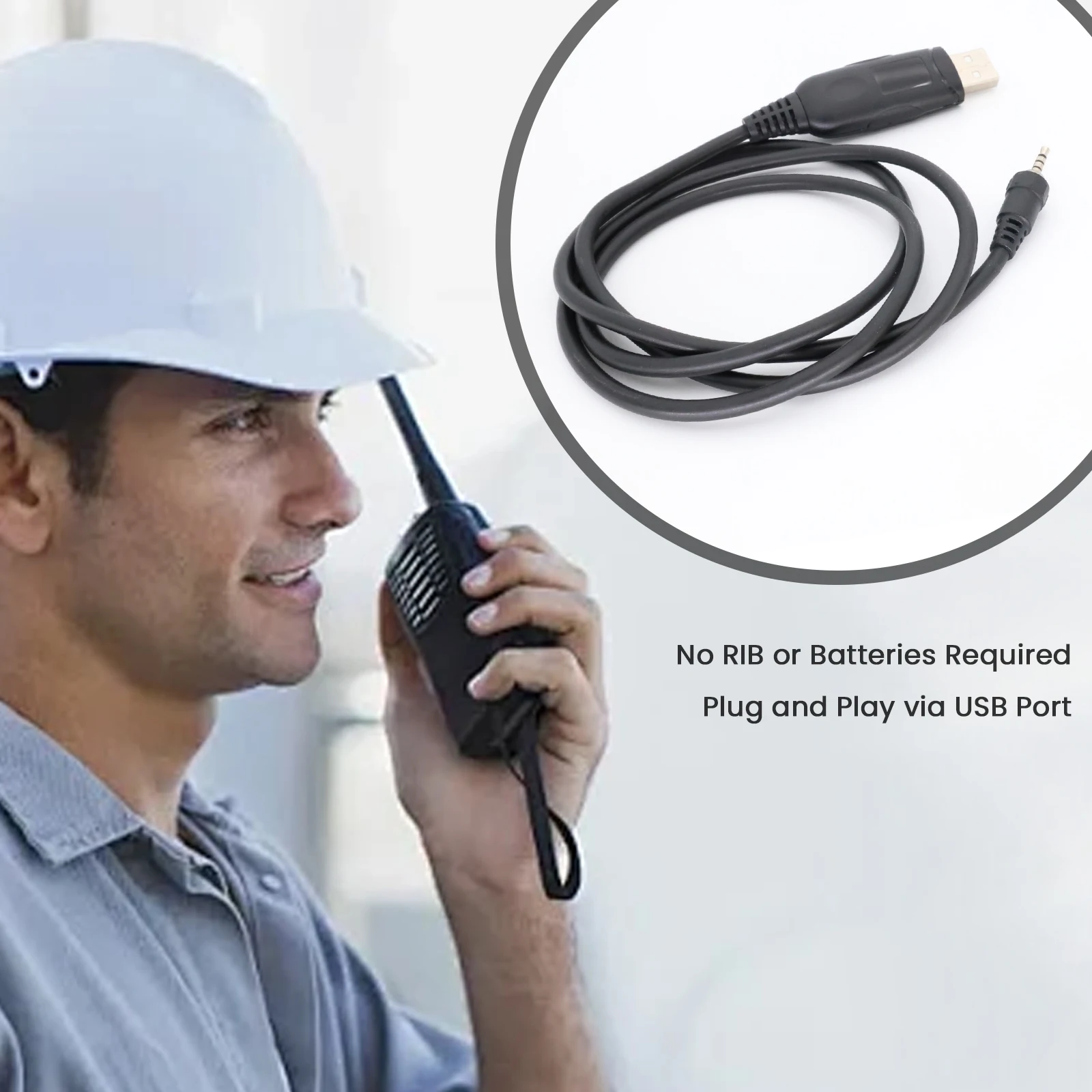 สายเคเบิลโปรแกรมวิทยุแบบเสียบและใช้งานได้ทันที อุปกรณ์เสริมสำหรับวิทยุสื่อสารแบบพกพา สายเคเบิลโปรแกรมวิทยุสื่อสารแบบพกพาสำหรับวิทยุสื่อสารแบบมือถือรุ่น GX-V1