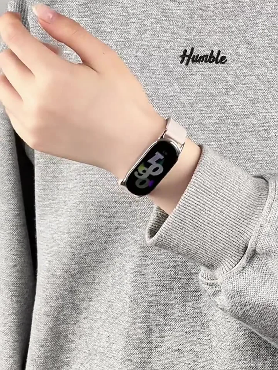 Lychee Pattern Magnetic for Xiaomi Mi Band 10 9 8 NFC 14mm Wristband Watch Strap Magnetic Strap Mi Band 10 8 9 Smart Watch Strap