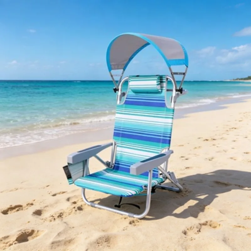 

Foldable Camping Chairs Outdoor Portable Seats Sun Proof Reclining Beach Chairs Wild Multifunctional Hiking Rest Furnishings