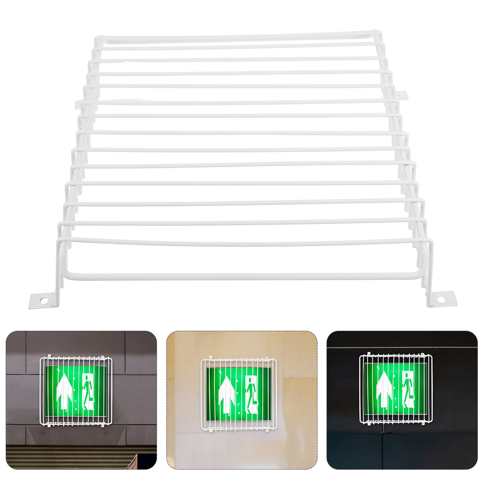 غطاء حماية من ضوء الطوارئ، قفص متين مقاوم للصدمات لعلامة الخروج، للاستخدام الداخلي والخارجي، حاجز أمان لحارس الأسلاك