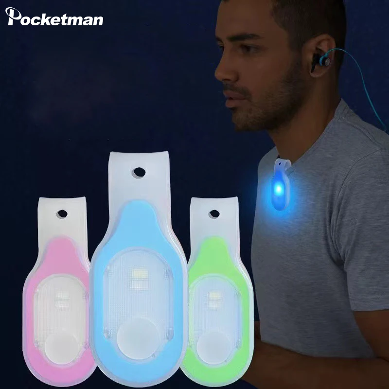 

Luminous Silicone Clip Lamp Mini Flashlight Multifunctional Night Running Warning Light Hands-free Clip On Clothing Night Torch