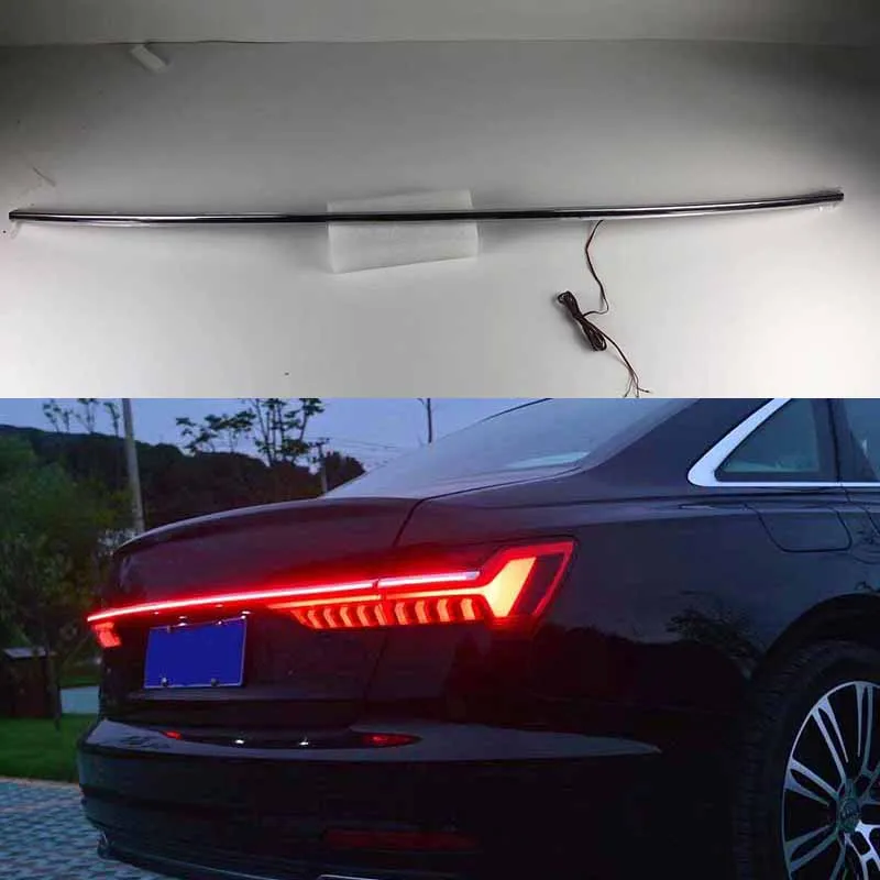 LED turn signal width light cross lamp For audi new a6 C8 modified new streamer through trunk rear lamp