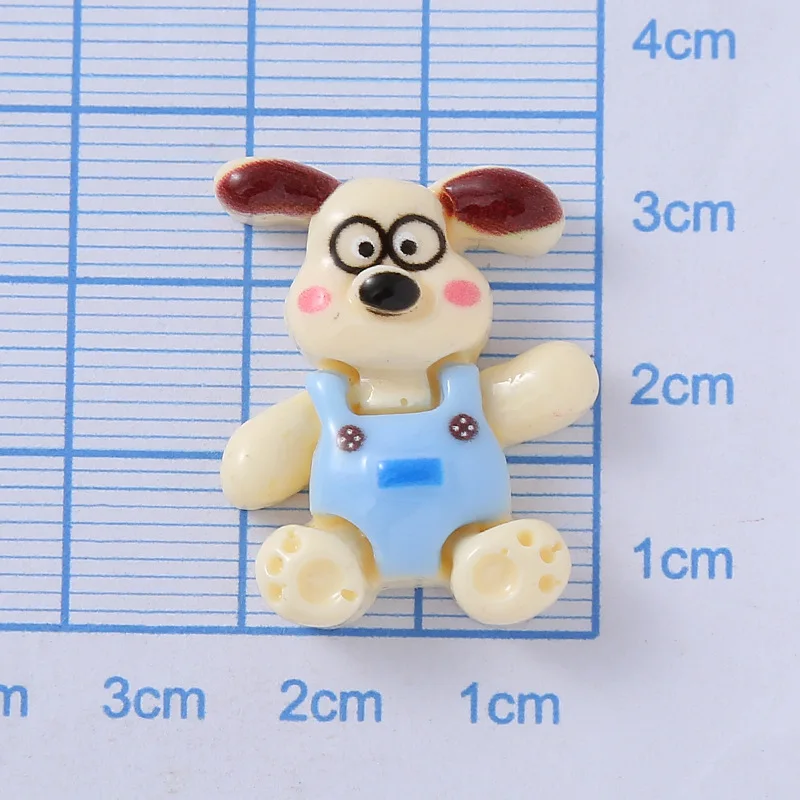 5 個漫画かわいい子犬樹脂ジュエリーアクセサリークリーム接着剤自家製 DIY 携帯電話ケース水カップ収納ボックス売春