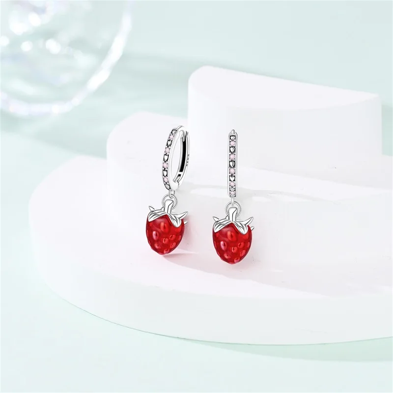 أقراط جديدة من الفضة الإسترليني عيار 925 مع زركونيا لامعة مناسبة للصديقات كهدايا مجوهرات #3