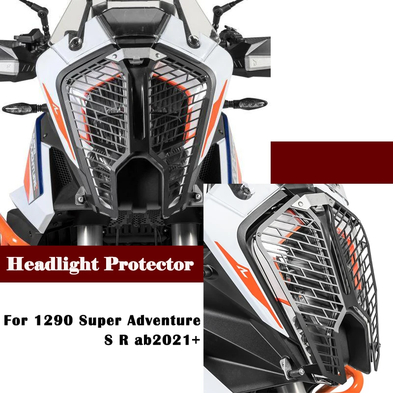 

Motorcycle Accessories Headlight Protector Grille Guard Cover Protection Grill For 1290 Super Adventure ADV S R 2021 2022 -