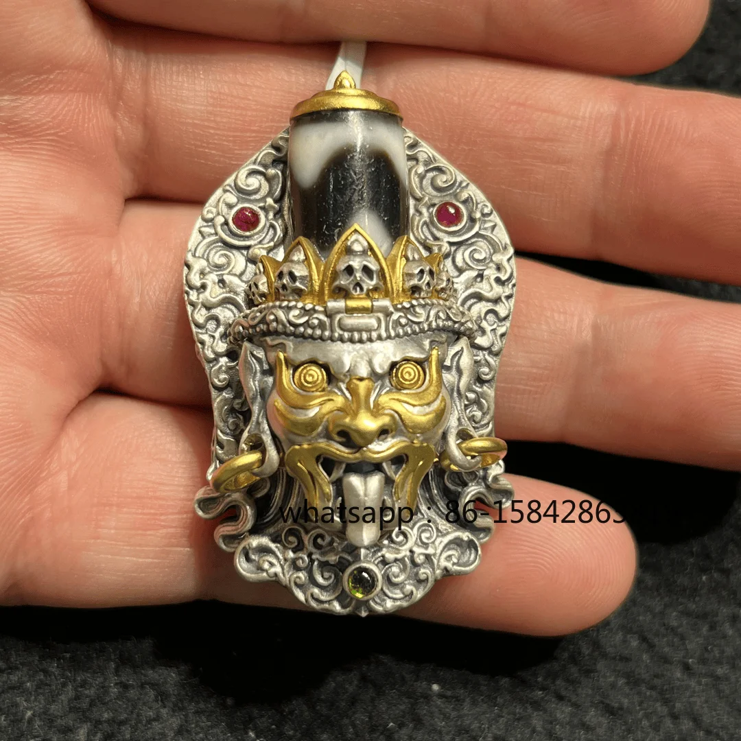 Zakiram's Past and Present Life, Tibetan Pendant, Electroplated Gold, God of Wealth Pendant, Does Not Support Opening The Lid.