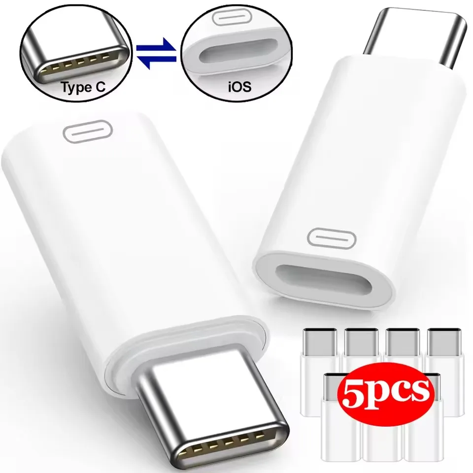 USB Type C Male To IOS Female Converters PD27W Quick Charging Data Transfer Phone Adapters for IPhone 17 IPad Samsung Xiaomi