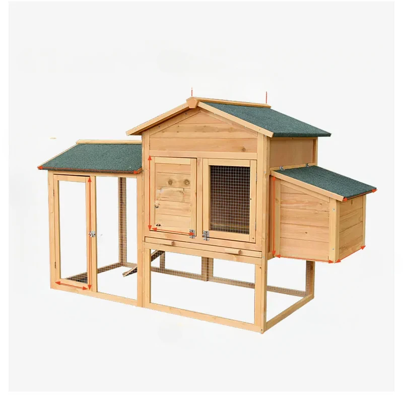 Outdoor Rabbit Cage Special Wooden House Villa Large Space Cage Breeding Chicken Cage Household Use