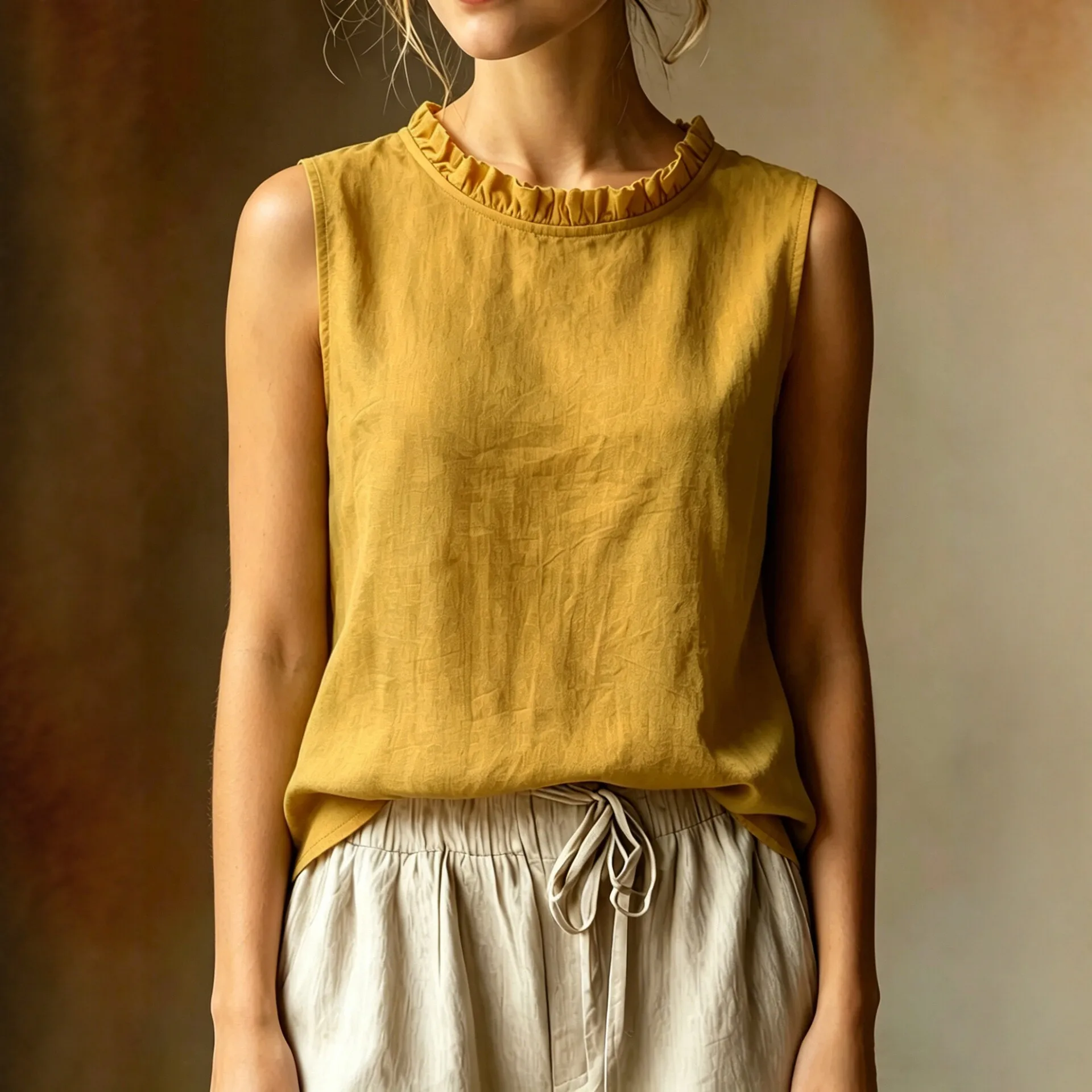 Dyed Loose Fit Top with Short Sleeve European and American Style Japanese and Korean Casual No Pattern Summer Blouse for Women
