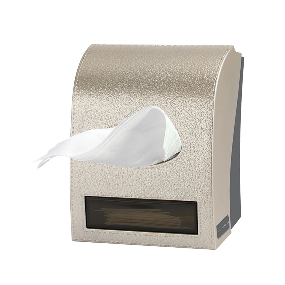 

Tissue Box with Toothpick Holder 2 in 1 Table Napkin Case Paper Dispenser Box for Bedroom Hotel Car Kitchen Accessories