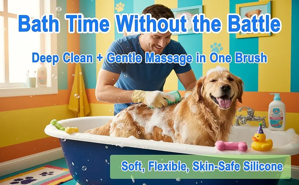 dog bath brush,cat grooming brush,dog deshedding brush,cat bath brush