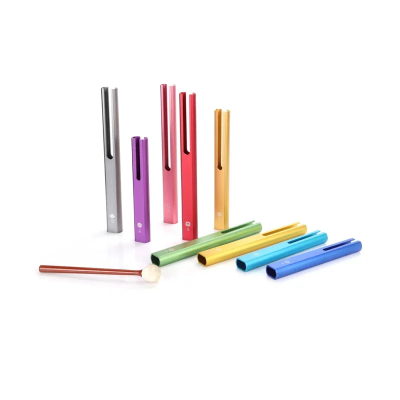 Music Healing Therapy Strong Vibration Sound Healing Oval Tubes Musical Instruments Aluminum Tubular Bells Solfeggio Frequencies