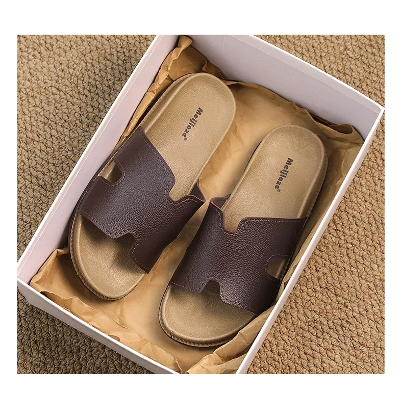 Modische schwarze Herren-Slipper, bequeme, weiche Plateau-Slipper für Herren, Designer-Freizeitslipper, Outdoor-Strandschuhe, Herren-Slides – Detail 17