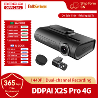 DDPAI Dash Cam X2S Pro HD GPS Hidden Vehicle Drive Auto Video DVR 4G Connection