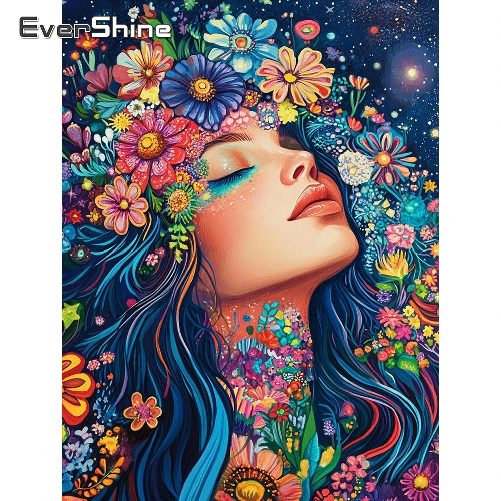 Evershine Diamant Stickerei Frau Porträt DIY Neue Ankunft Diamant Malerei Acryl Handwerk Liefert Mosaik Blume Handwerk