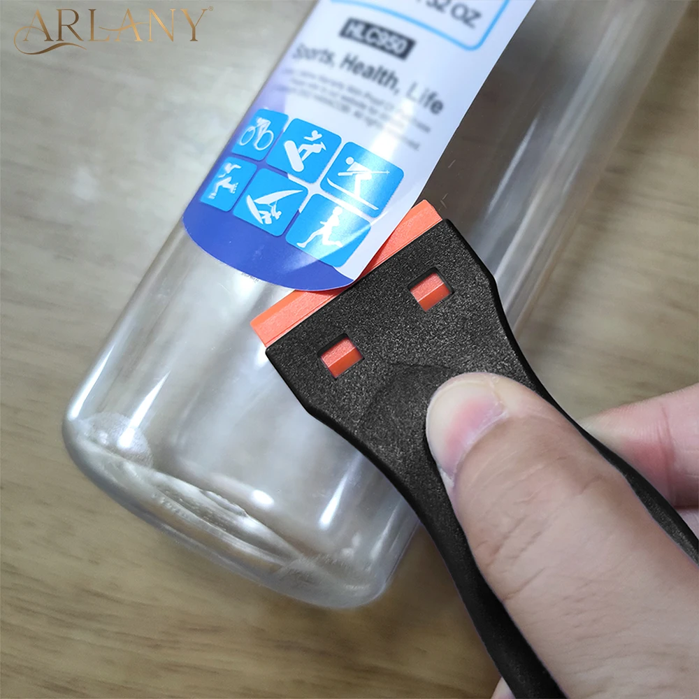 ARLANY Plastic Razor Blades 100 PCS Double Edged Plastic Blade Razor Scraper Tool for Remove Glass Cleaning Adhesive Label