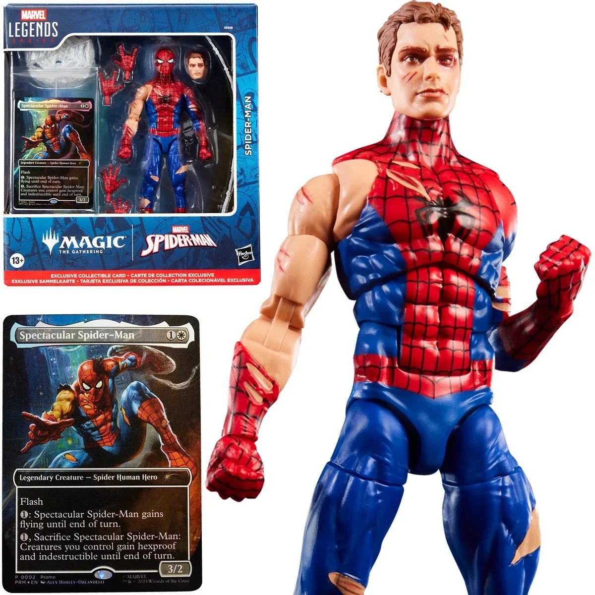 spider-man-marvel-legends-series-magic-the-gathering-battle-damaged-6-pouces-figurine-jouet-et-carte-a-collectionner-exclusive-en-aluminium