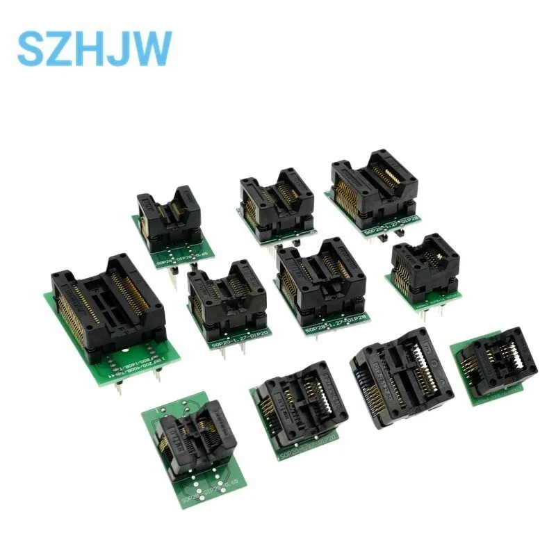 Burning Socket SOP8/14/16/18/20/24/28 to DIP 150/200/208/300 mil Wide Narrow Chip Programmer Adapter IC Conversion Test Socket