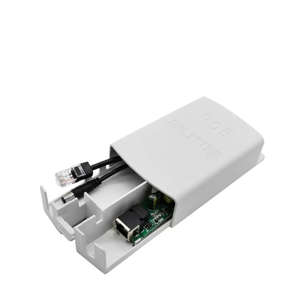 HUI-Tenda-Adaptateur répartiteur POE étanche, 10/100 régule l'alimentation électrique par Ethernet DC 44-57V vers DC 12V, sortie 1A pour caméra IP