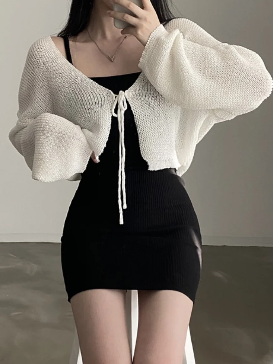 

Шикарный тонкий вязаный свитер Jaet, женский новый дизайн, универсальный солнцезащитный крем, открытый кардиган, легкий летний топ