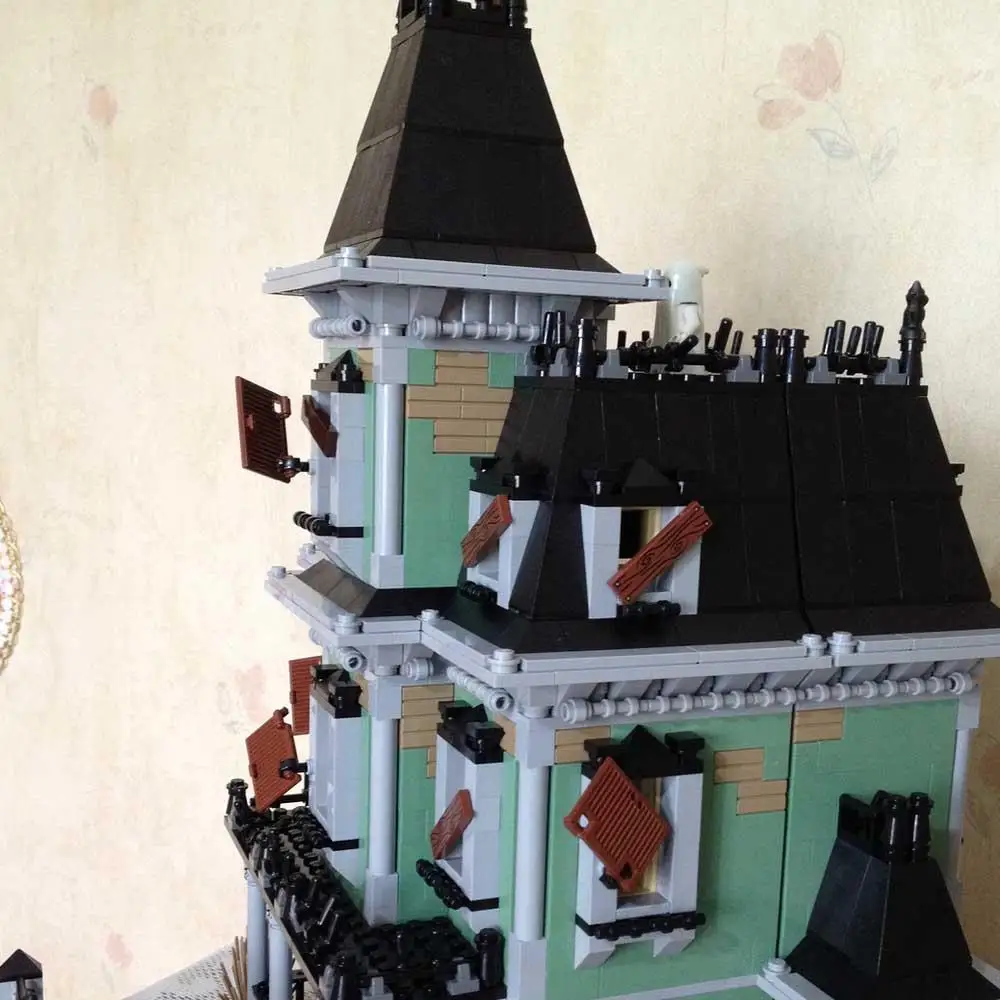 2141 elementów Monster Fighters 3-poziomowy Nawiedzony Dom Duchy Dom Wampirzy Biuro 16007 Klocki Kompatybilne z Modelami