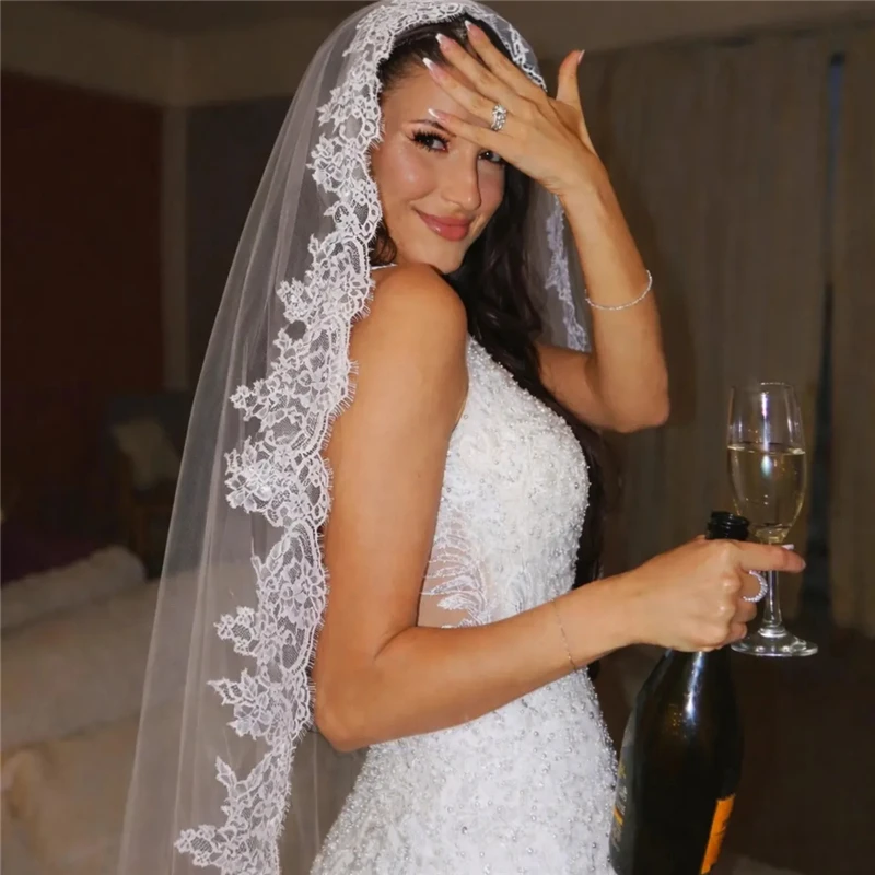 

Кружевная отделка для ресниц, вуаль-мантила цвета слоновой кости, свадебные винтажные фаты для католических церквей, длинные и короткие аксессуары для невест, уникальные испанские украшения
