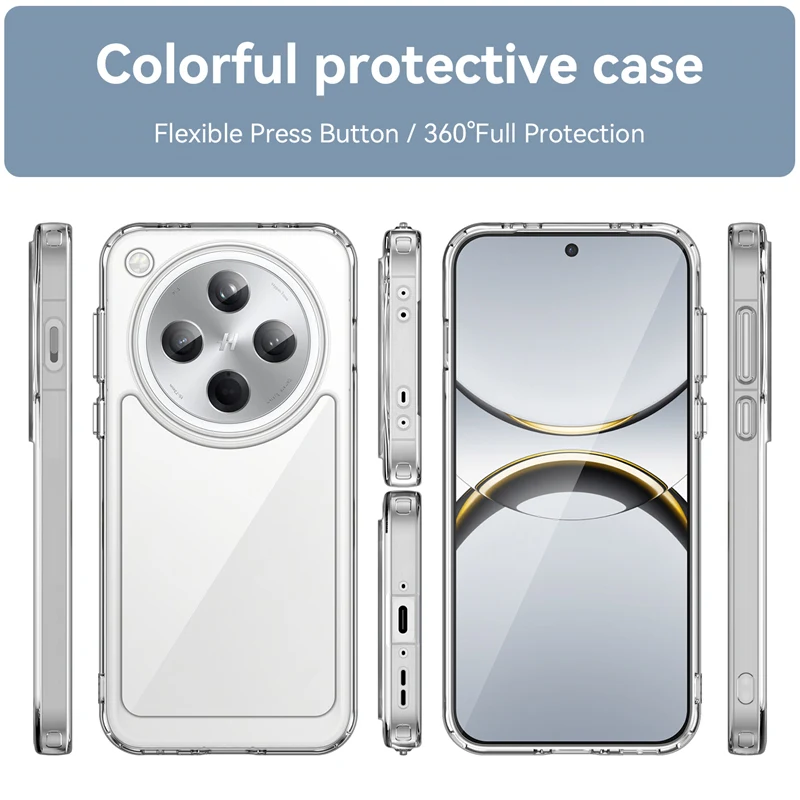 Colorful Phone Case For Oppo Find X8 Celulares For Oppo Find X8 Pro Transparent Silicone Shockproof чехол Fund Para Back Cover