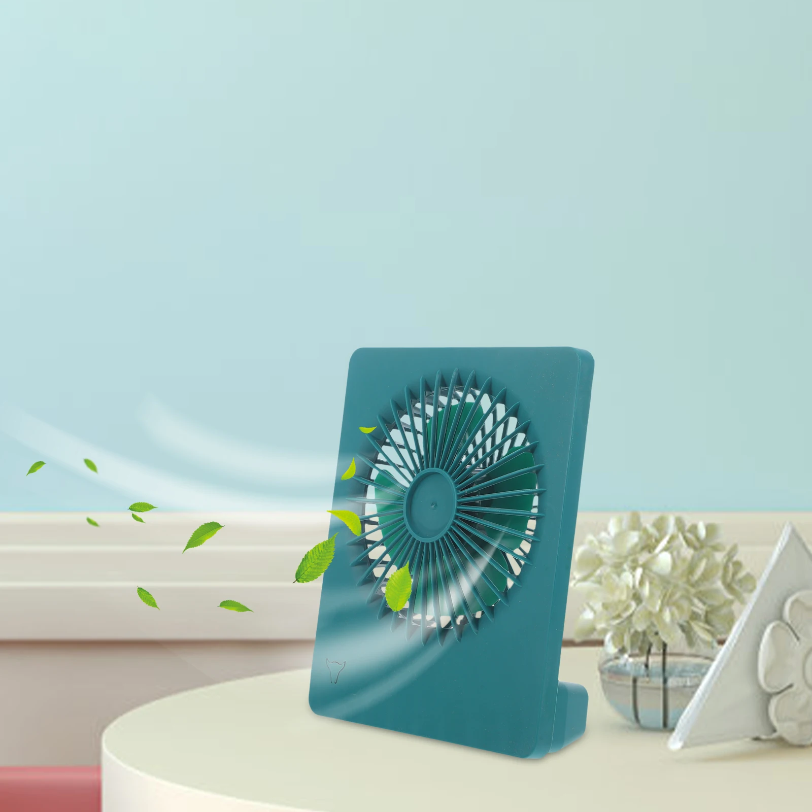 

1Pcs Display Hanging Fan Mini Portable USB Folding Rechargeable Desktop Silent Office Home Summer Cooling Fan