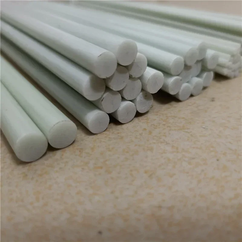 10PCS Lenght 750mm Customizable White Glass Fiber Rod Diameter 8mm Fiberglass Elastic Insulation Bar Model Material