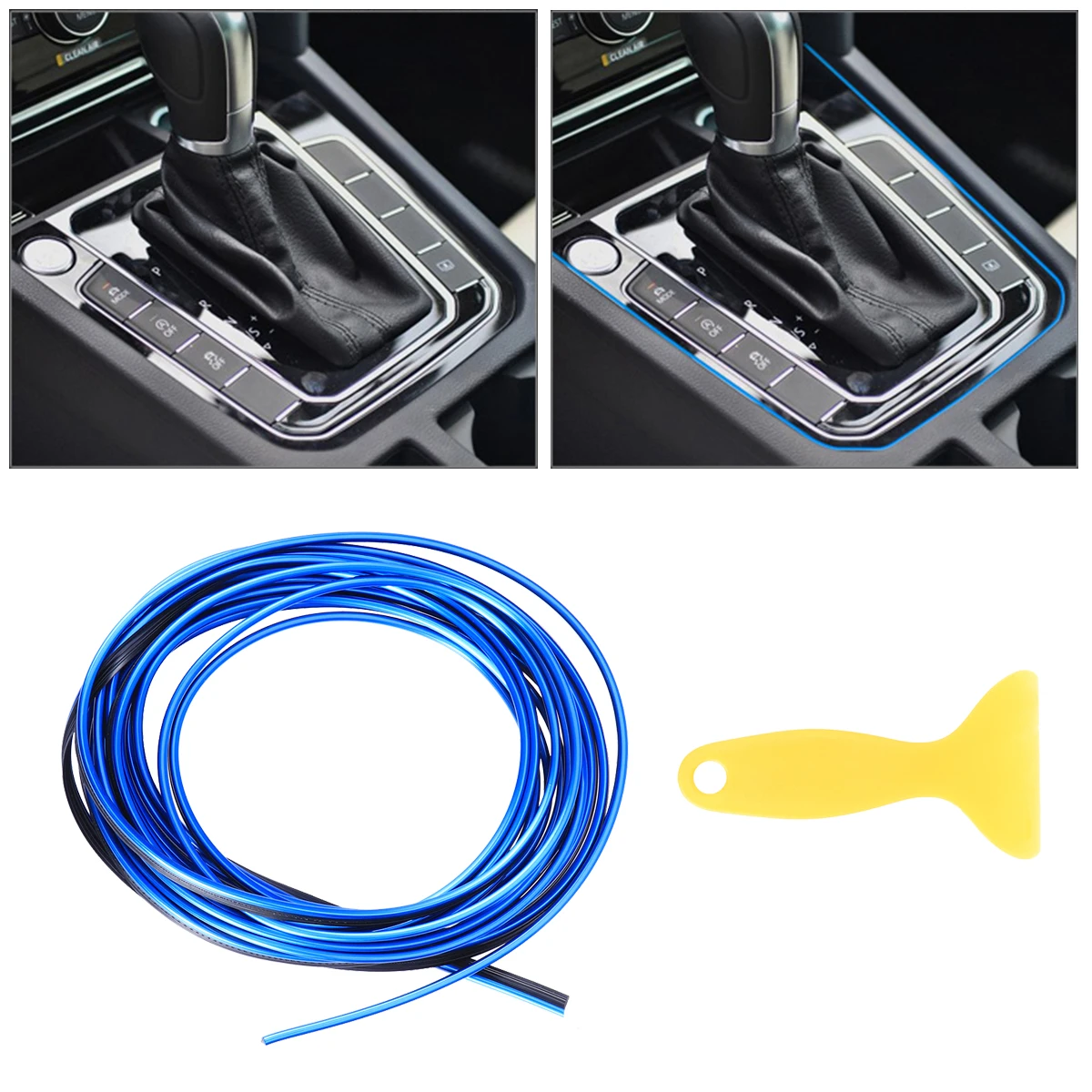 

Car Interior Trim Strips Filler Auto Seal Sealing Blue Color Electroplating Technology