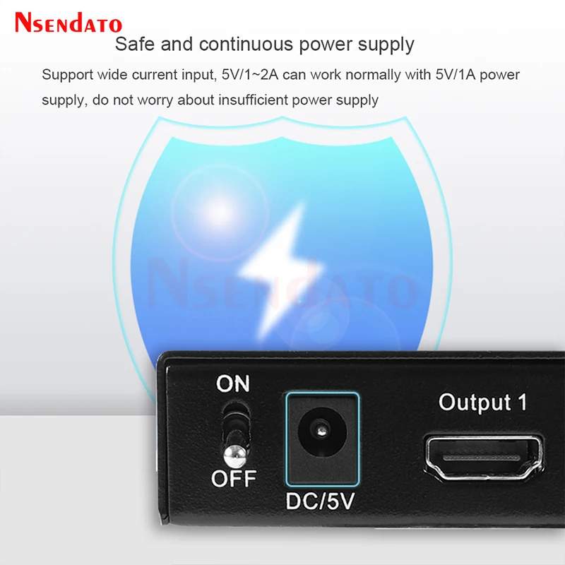 HDMI الفاصل 4K 1X2 1X4 1 في 2 خارج عرض مكررة مكبر للصوت 1x4 الفاصل hdmi 1 في 4 خارج HDMI موزع الفيديو للتلفزيون XBox