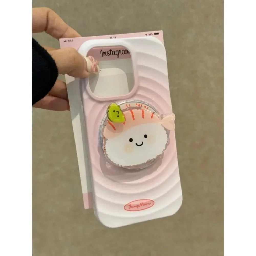 Koreanischer INS Niedlicher Cartoon-Sushi-Halter für MagSafe, drehbarer Fingerringständer für iPhone, Google, universelle magnetische Halterung – Detail 7